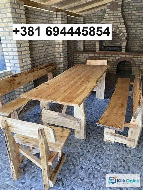 Stolovi i klupe etno stil