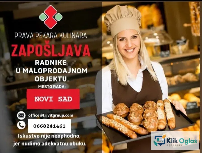 Prava pekara Kulinara zapošljava radnike u maloprodajnom objektu