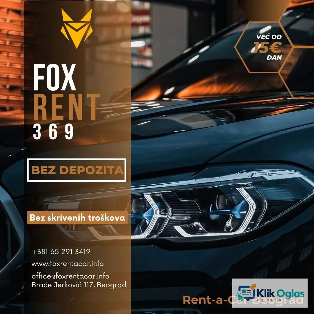 Rent a car Beograd - bez depozita