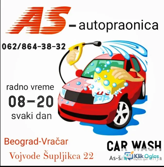 Potreban radnik u autopraonici na Vracaru, Vojvode Supljikca 22