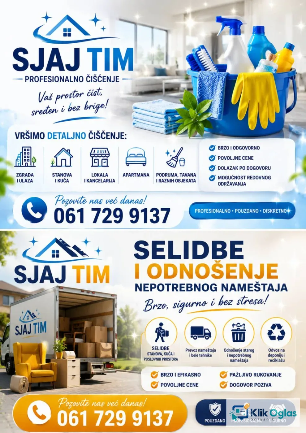 SELIDBE I ODVOŽENJE ŠUTA I NAMEŠTAJA