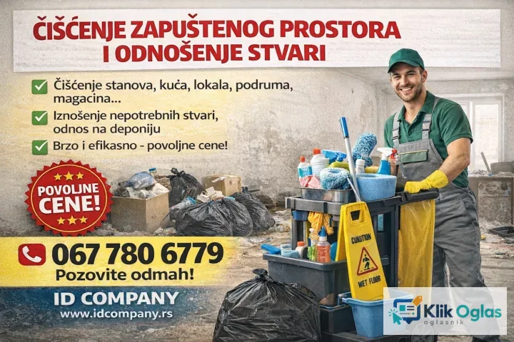 Čišćenje zapuštenog prostora i odnošenje stvari
