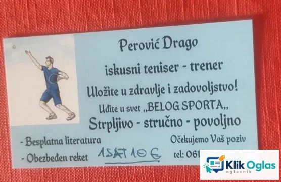 USLUGE-TENISKI TRENER-NOVI SAD — Novi Sad, slika 1
