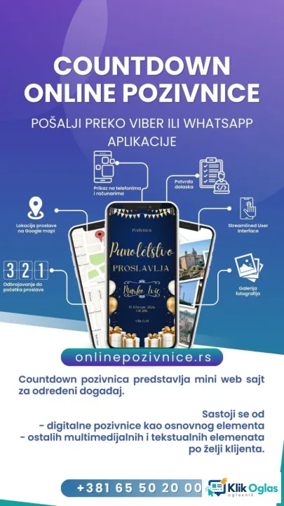 Online pozivnica za rođendan - CountDown