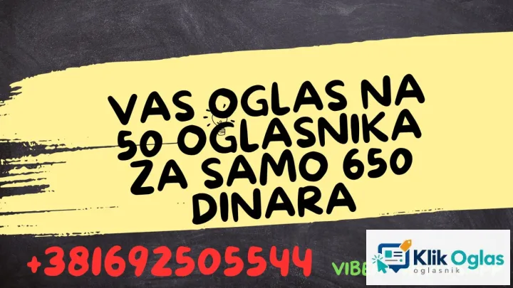 Usluzno postavljanje oglasa na 50 oglasnika