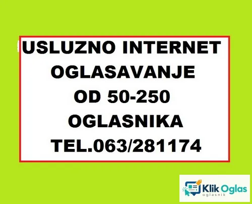 Usluzno internet oglasavanje na 50-100-150 oglasnika